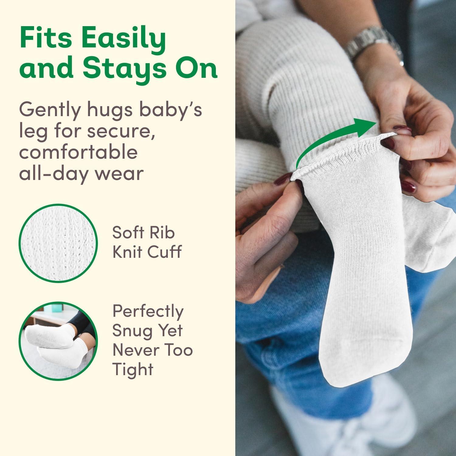 imageFruit of the Loom Baby 14Pack Grow ampamp Fit Flex Zones Cotton Stretch Socks Unisex Girls BoysGrey Stripe