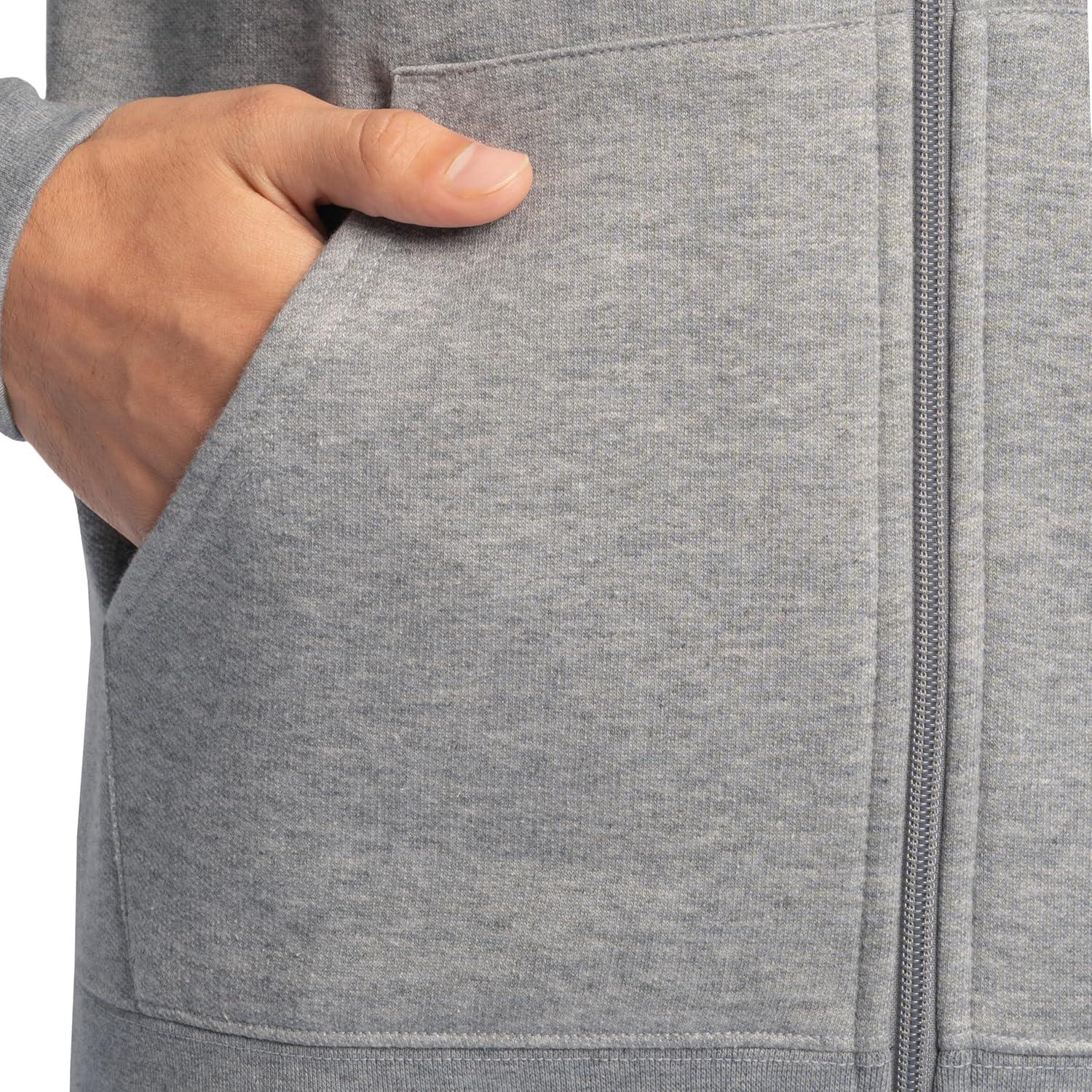 imageFruit of the Loom Eversoft Fleece Full Zip Hoodie SweatshirtGrey Heather Full Zip