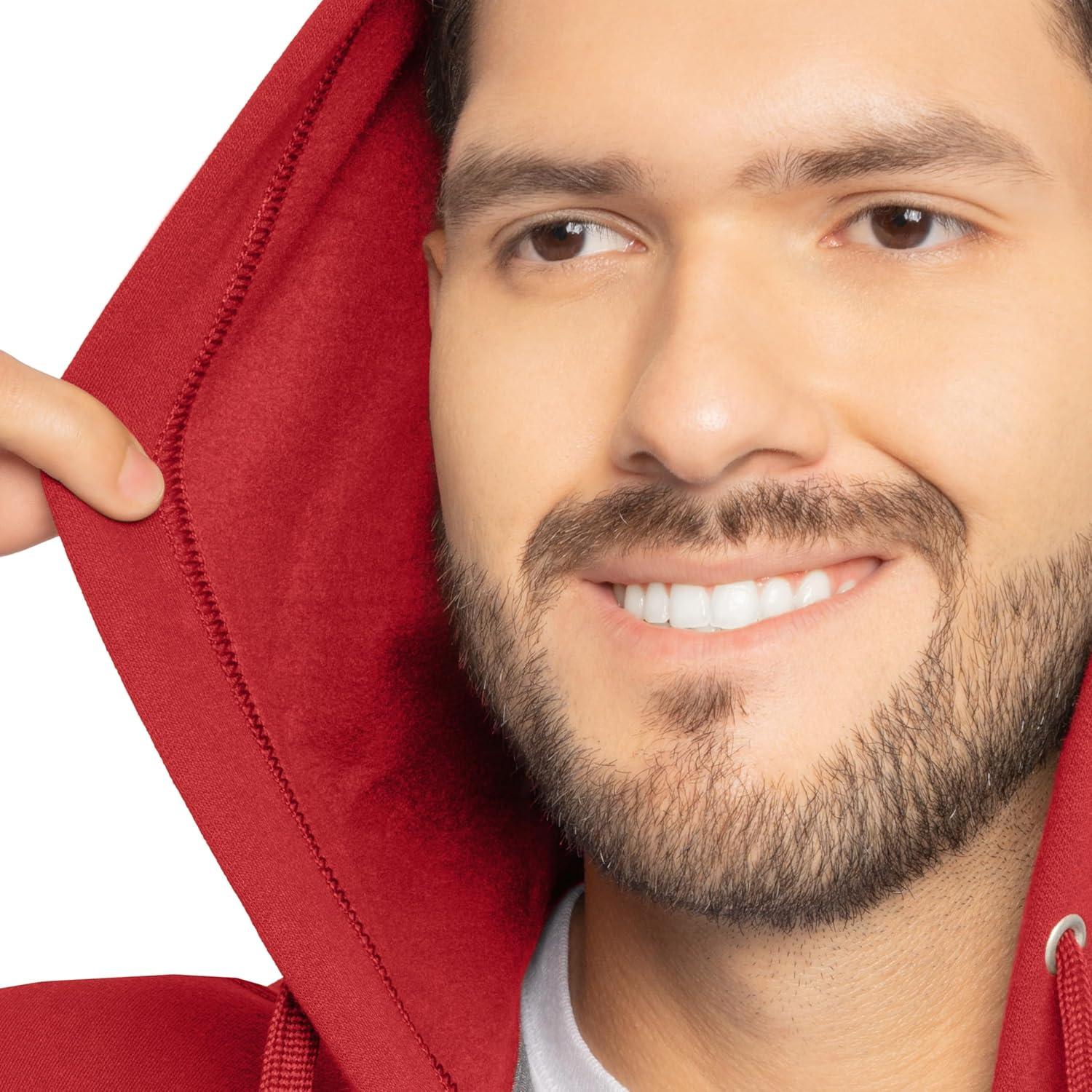 imageFruit of the Loom Eversoft Fleece Full Zip Hoodie SweatshirtRed Full Zip