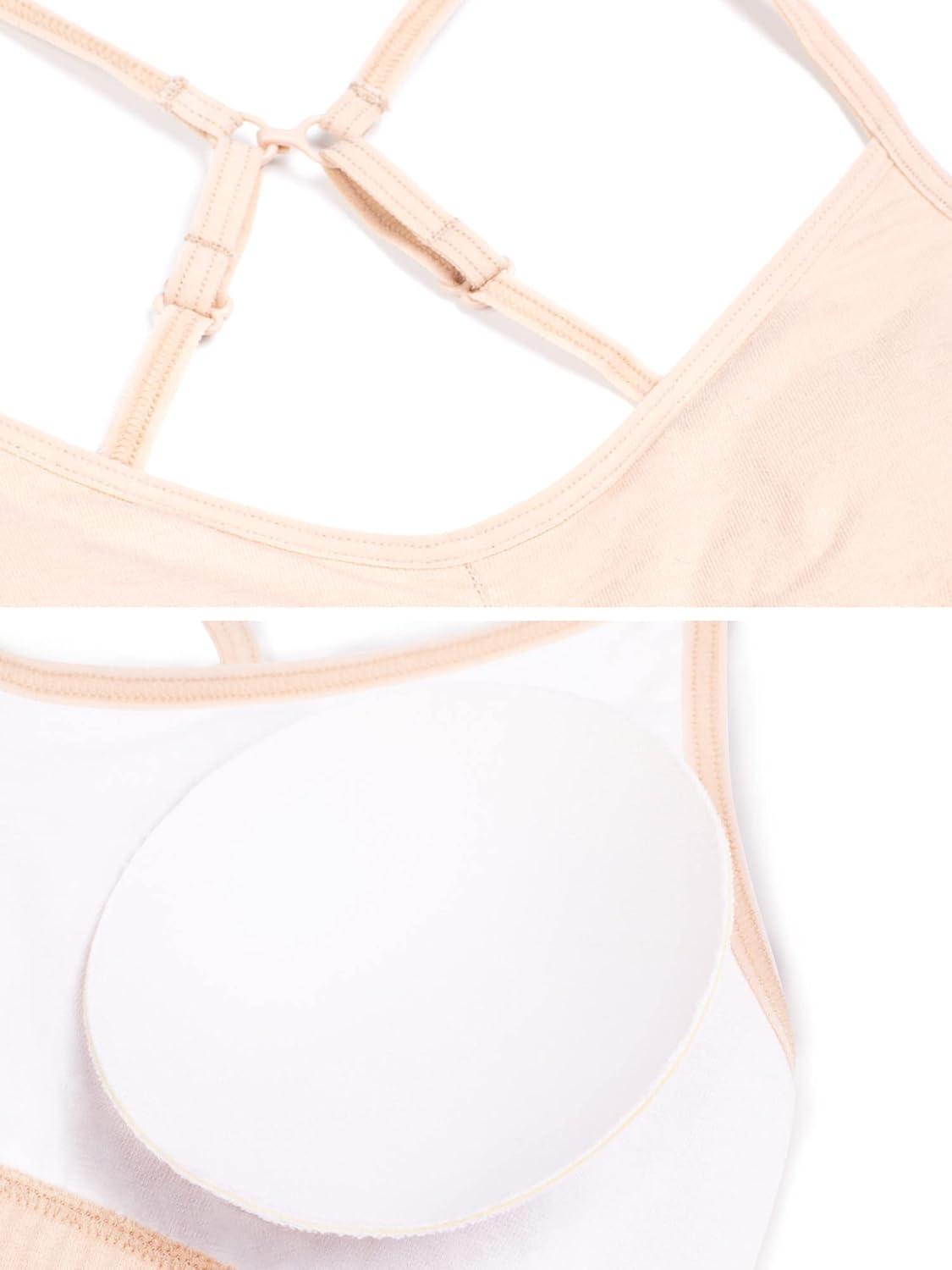 imageFruit of the Loom Girls Bra with Removable Cookies 2PackLight NudeBlack Hue