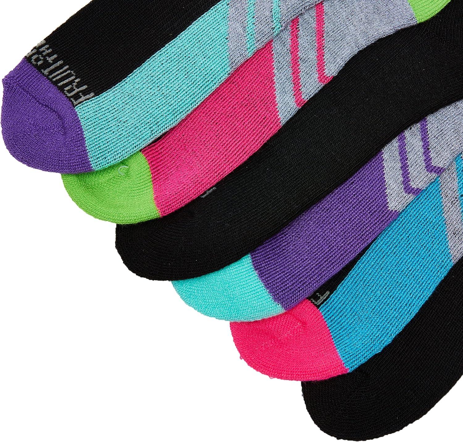 imageFruit of the Loom Girls No Show 10 Pack SockBlack Assorted