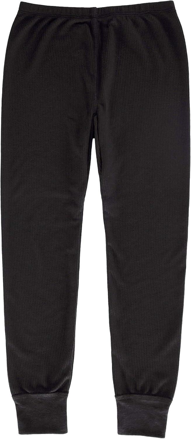 imageFruit of the Loom Girls Premium 2Pack Thermal Waffle BottomBlack Grey