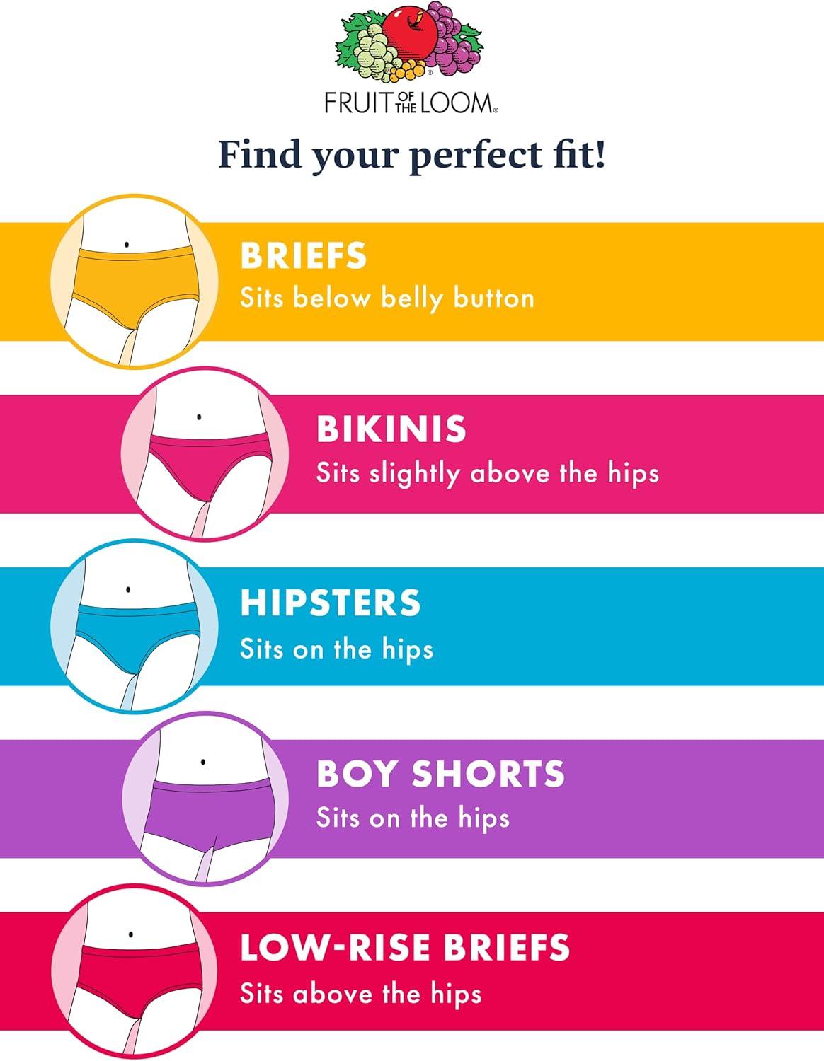 imageFruit of the Loom Girls Seamless Underwear MultipackHipster 10 Pack Assorted