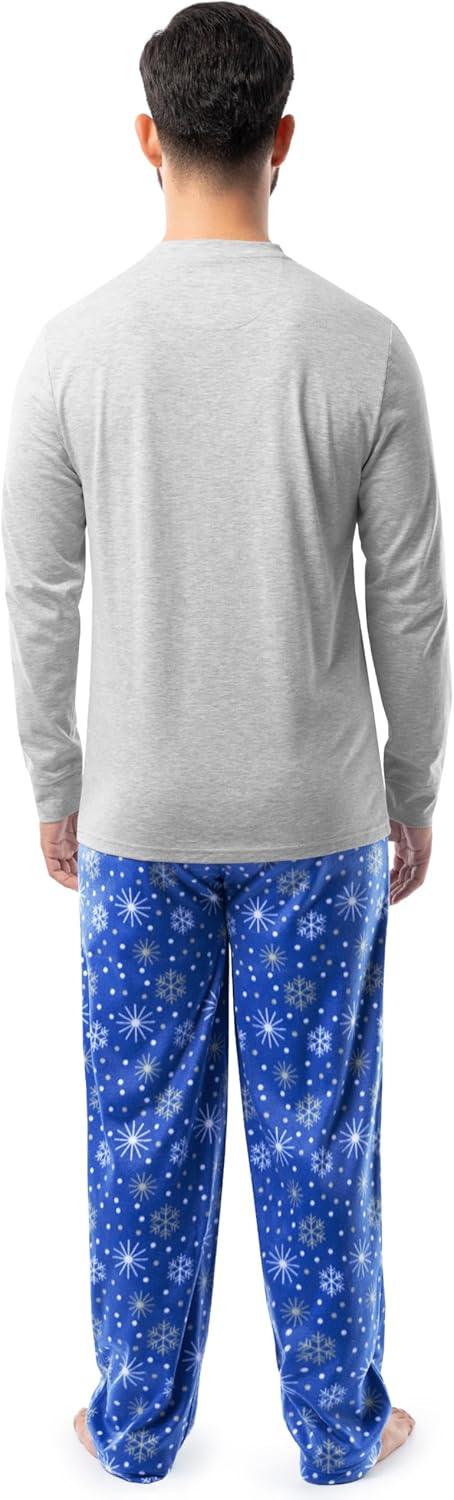 imageFruit of the Loom Men Matching Holiday Family Sleep Pajama Set for Women Men and KidsSnowflakes