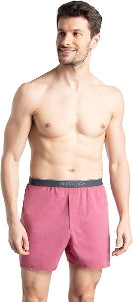 imageFruit of the Loom Mens 6 Pack Exposed Waistband Boxer ShortsAssorted