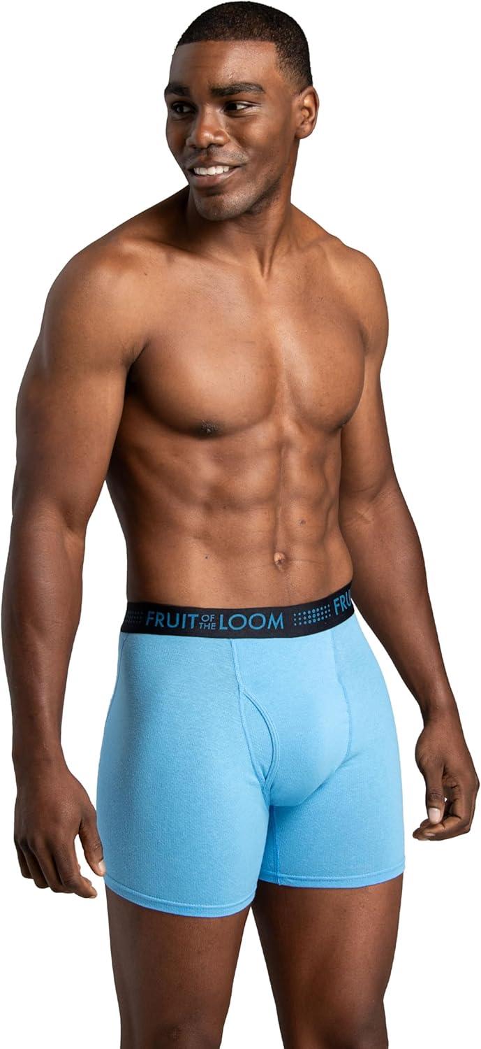 imageFruit of the Loom Mens Breathable Boxer Briefs Moisture Wicking Underwear Assorted Color MultipacksCotton Mesh Colors May Vary
