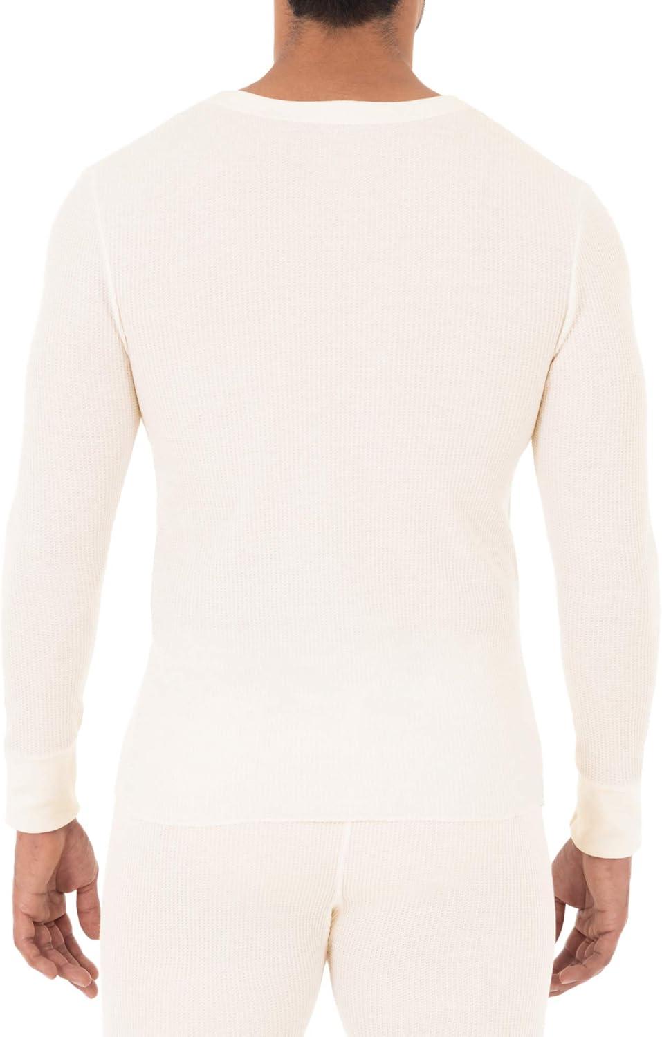 imageFruit of the Loom Mens Classic Midweight Waffle Thermal Underwear Crew TopSandstone