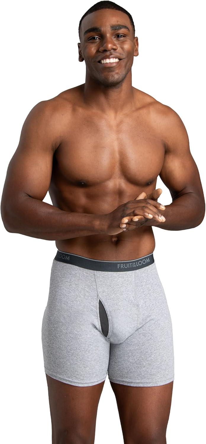 imageFruit of the Loom Mens Coolzone Boxer Briefs Moisture Wicking ampamp Breathable Assorted Color Multipacks5 Pack BlackGray