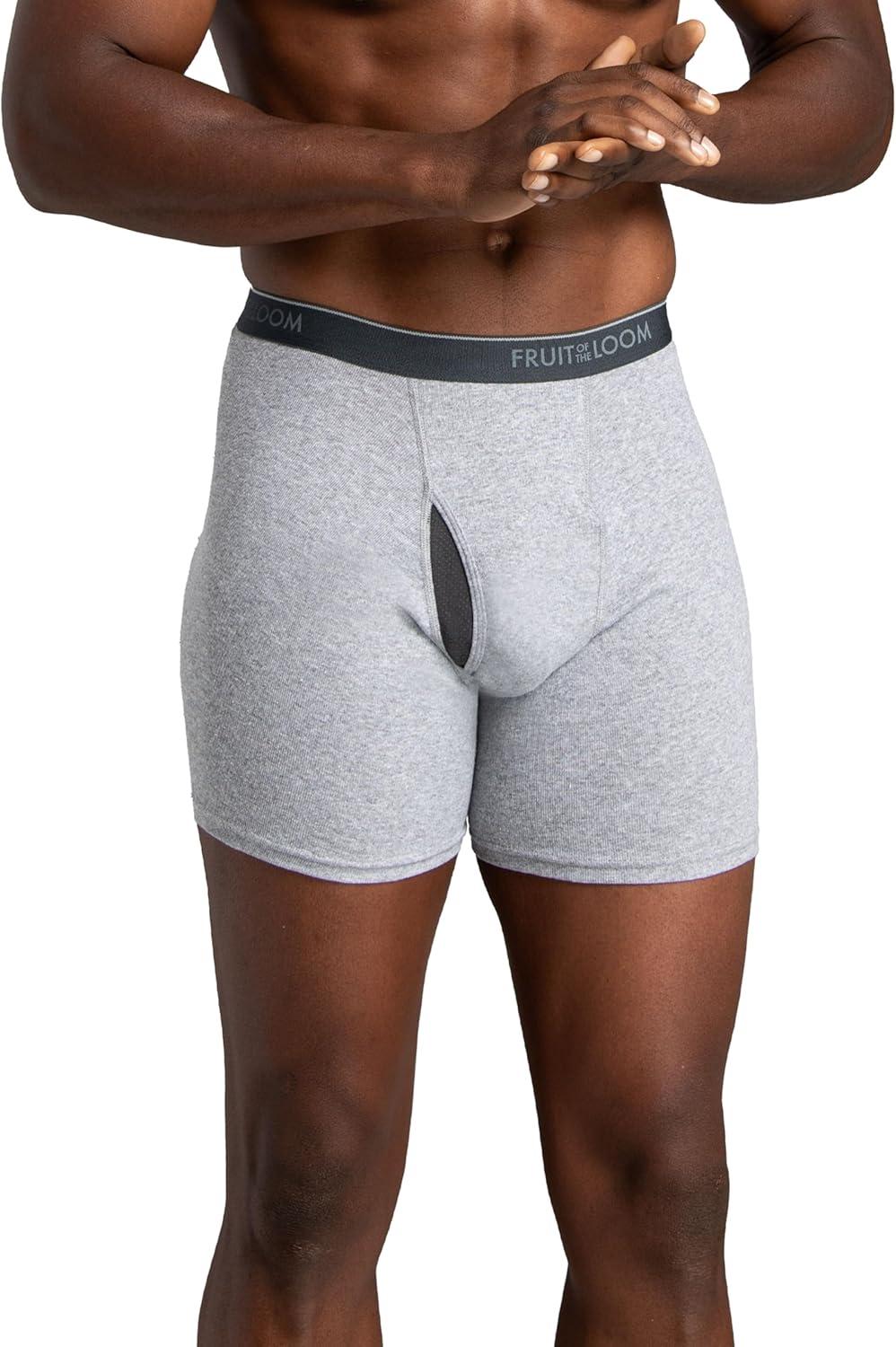 imageFruit of the Loom Mens Coolzone Boxer Briefs Moisture Wicking ampamp Breathable Assorted Color Multipacks5 Pack BlackGray