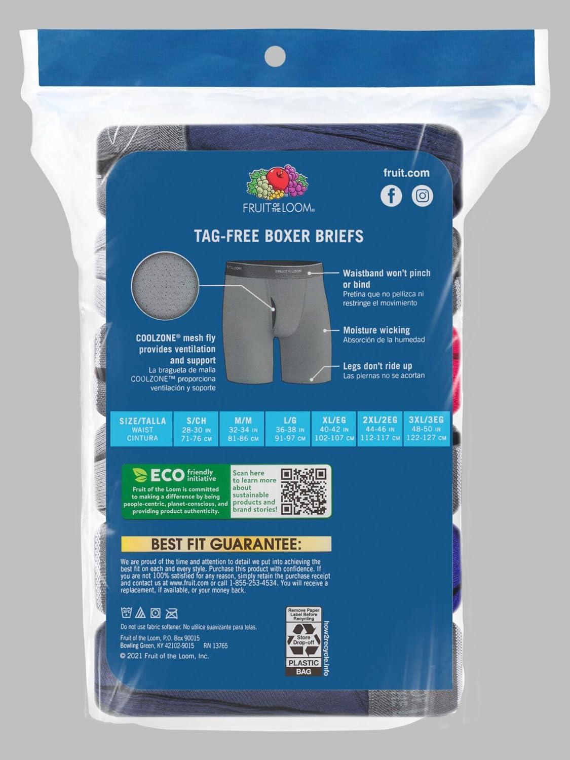 imageFruit of the Loom Mens Coolzone Boxer Briefs Moisture Wicking ampamp Breathable Assorted Color Multipacks6 Pack  Assorted Colors