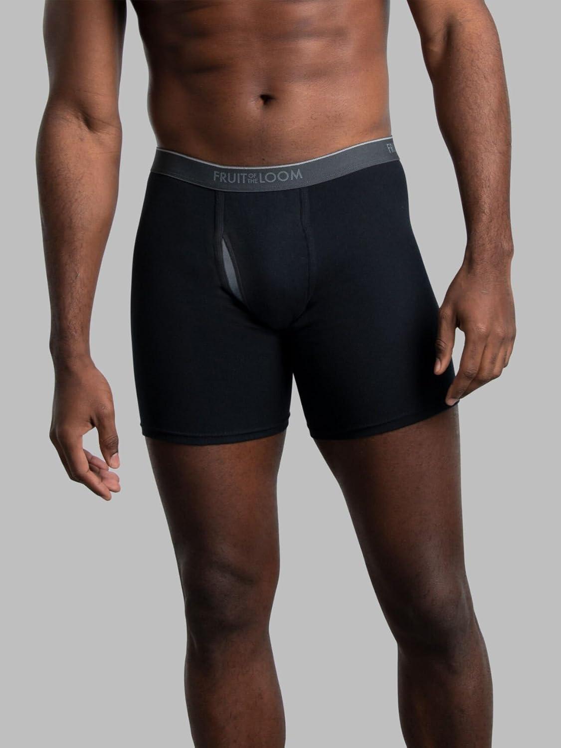 imageFruit of the Loom Mens Coolzone Boxer Briefs Moisture Wicking ampamp Breathable Assorted Color Multipacks6 Pack BlackGray