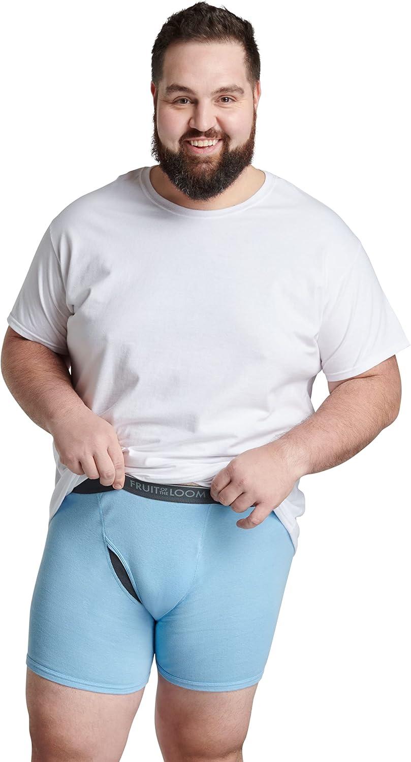 imageFruit of the Loom Mens Coolzone Boxer Briefs Moisture Wicking ampamp Breathable Assorted Color MultipacksBig Man  7 Pack  Assorted Blue