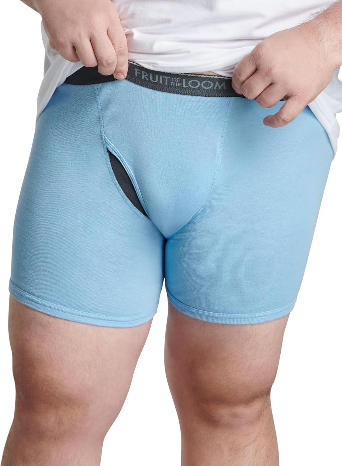 imageFruit of the Loom Mens Coolzone Boxer Briefs Moisture Wicking ampamp Breathable Assorted Color MultipacksBig Man  7 Pack  Assorted Blue
