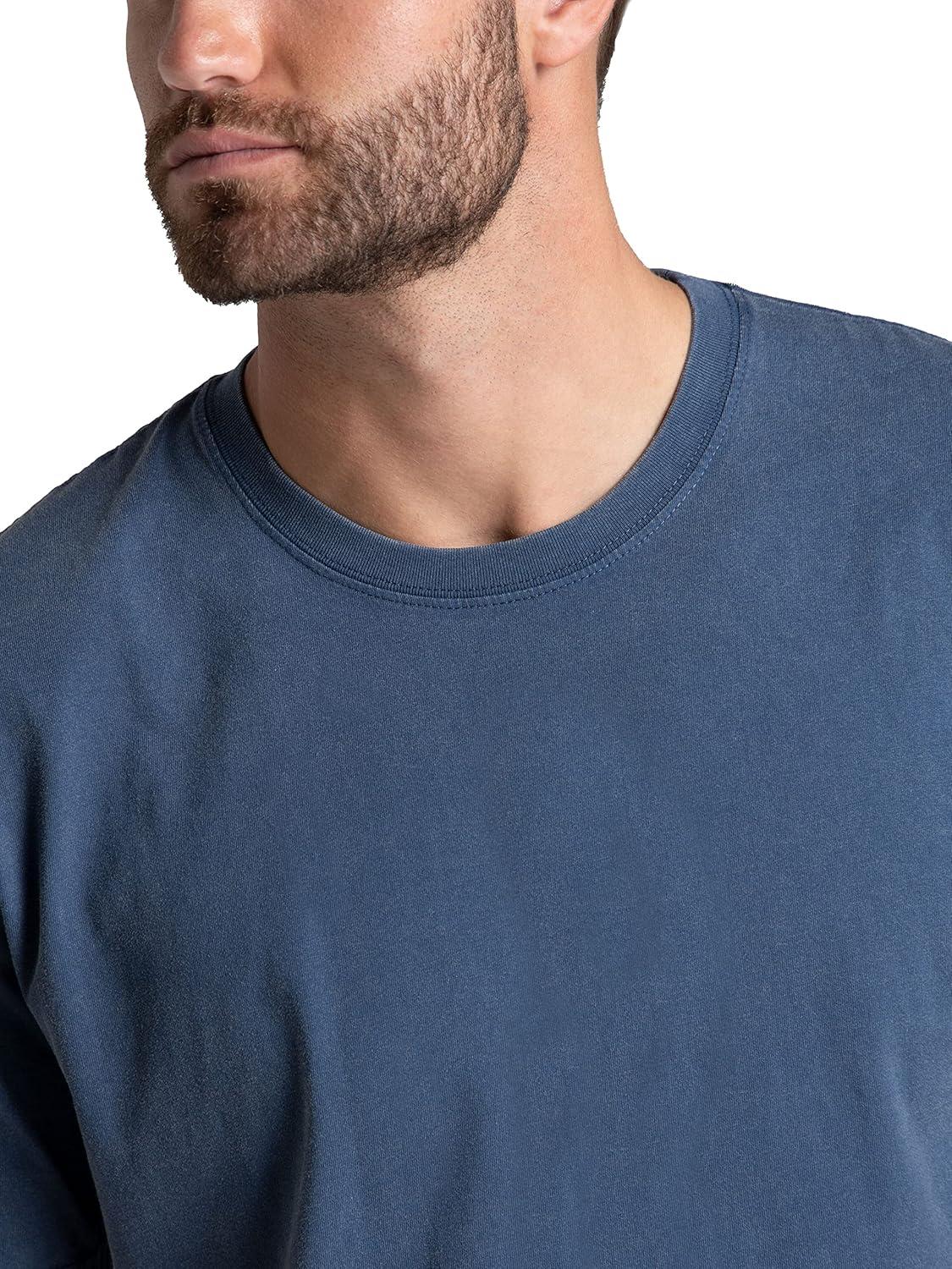 imageFruit of the Loom Mens Crafted Comfort Tee Relaxed ampamp Classic Fit Sizes S2XClassic Fit Cotton Dark Tide