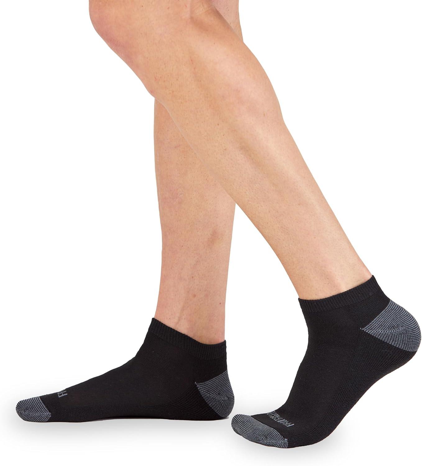 imageFruit of the Loom Mens Dual Defense Ankle Socks 12 PackBlack