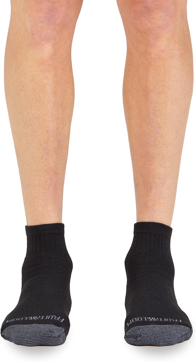 imageFruit of the Loom Mens Dual Defense Ankle Socks 12 PackBlack