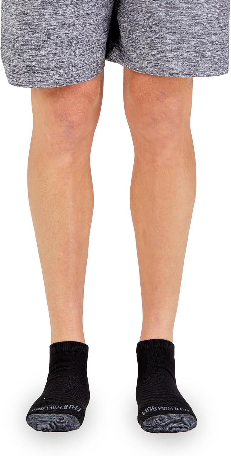 imageFruit of the Loom Mens Dual Defense Ankle Socks 12 PackBlack