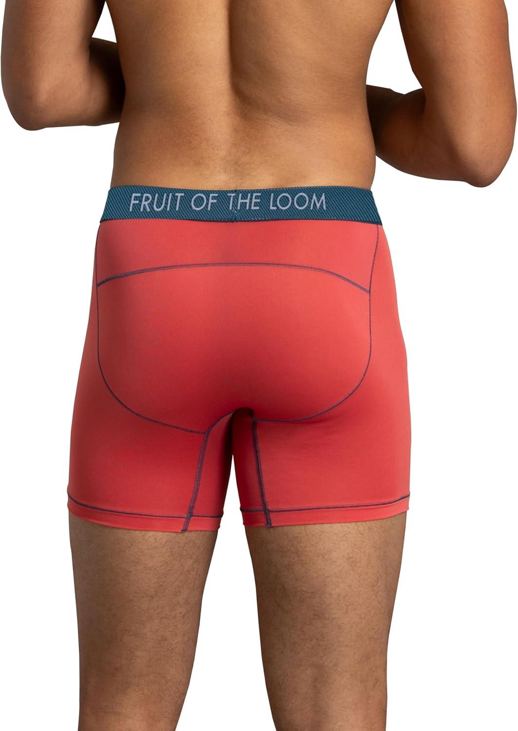 imageFruit of the Loom Mens Getaway Boxer Briefs Lightweight Breathable Fabric Quick Dry ampamp Odor ControlRegular Leg  Assorted Colors