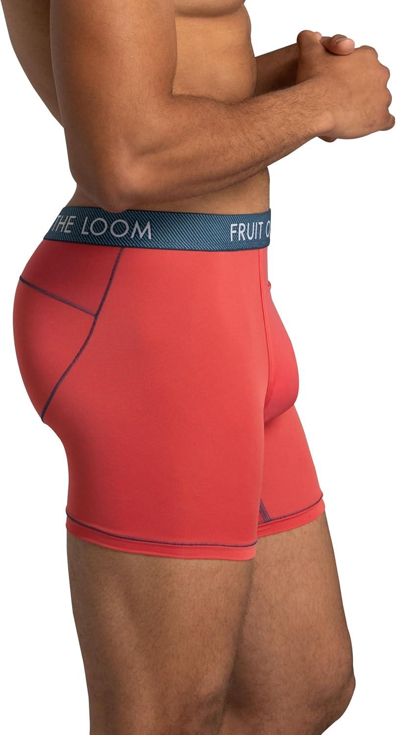 imageFruit of the Loom Mens Getaway Boxer Briefs Lightweight Breathable Fabric Quick Dry ampamp Odor ControlRegular Leg  Assorted Colors