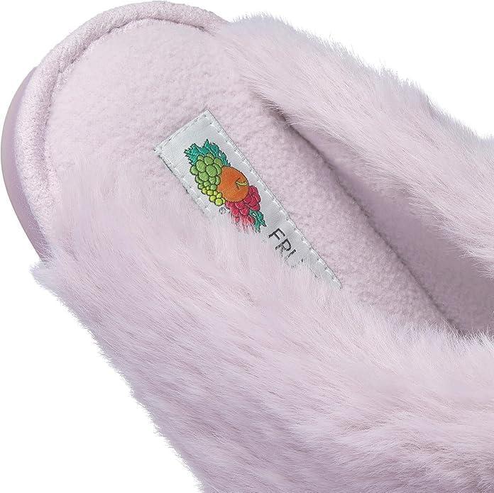 imageFruit of the Loom Womens Chenille Fur Cuff Slippers Memory Foam Indoor Outdoor Clog Shoes Soft Cozy House Slippers for Women Fuzzy Warm Zapatos CmodosLilac