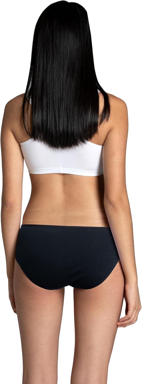 imageFruit of the Loom Womens Eversoft Cotton Underwear Multipacks Tag Free ampamp Breathable Available in Plus SizeBikini  Black