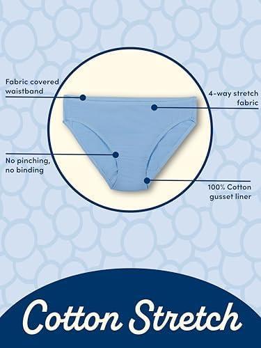 imageFruit of the Loom Womens Eversoft Cotton Underwear Multipacks Tag Free ampamp Breathable Available in Plus SizeBikini  Black
