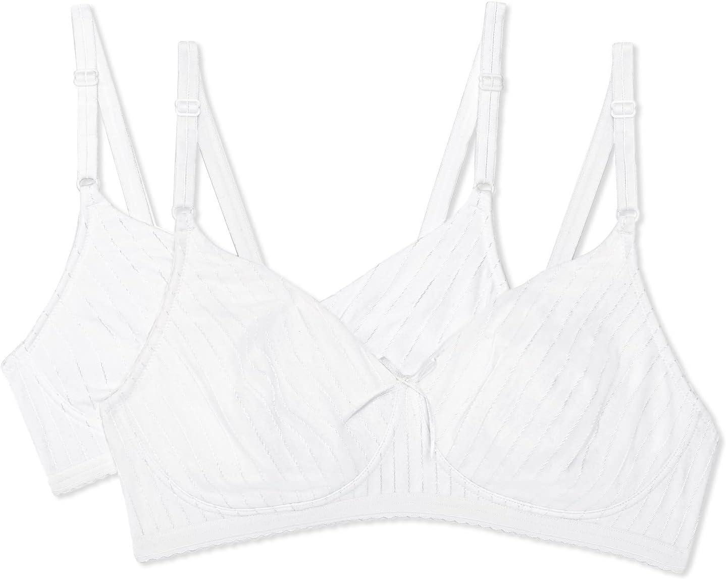 imageFruit of the Loom Womens Lightly Lined WireFree BraWhiteWhite 2pack
