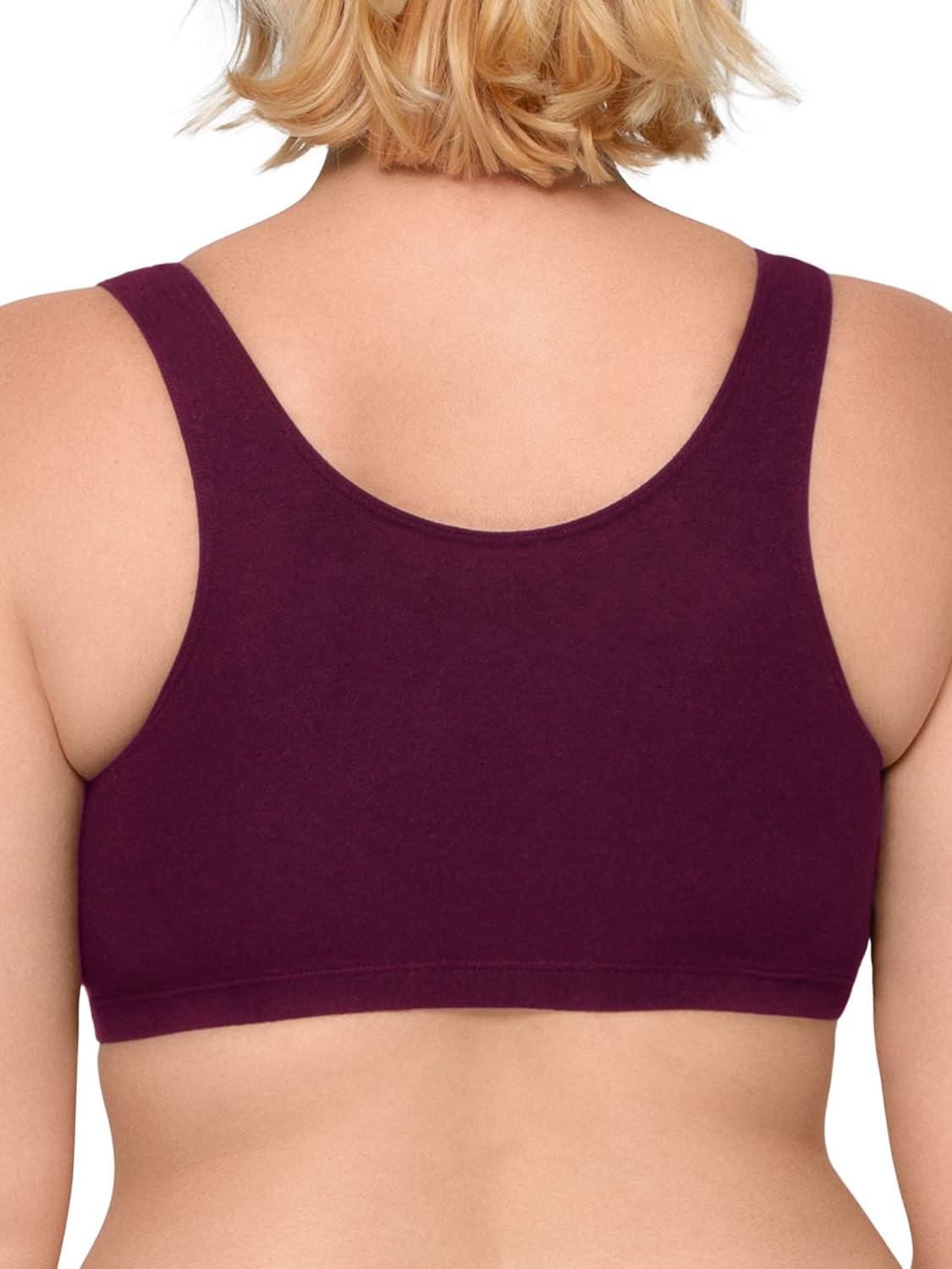 imageFruit of the Loom Womens MultiPack Tank Top Style Sports BraPurpleWhiteLilacGrey