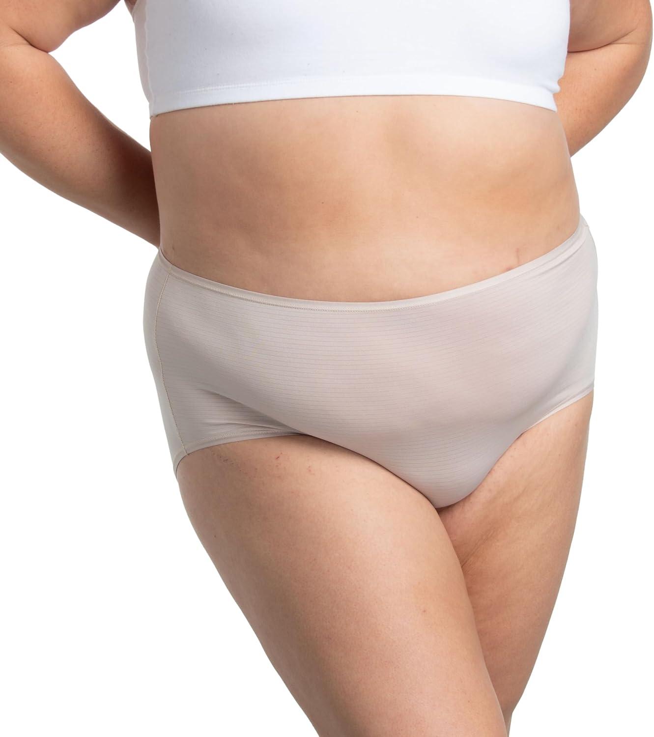 imageFruit of the Loom Womens Plus Size Underwear Briefs Fit for Me Designed to Fit Your CurvesBrief Cooling Stripes Colors May Vary