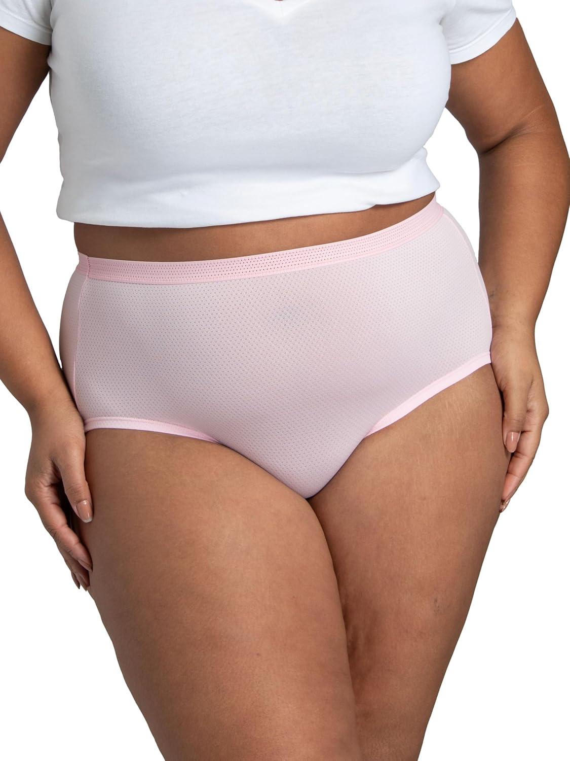 imageFruit of the Loom Womens Plus Size Underwear Briefs Fit for Me Designed to Fit Your CurvesBrief Micro Mesh Colors May Vary