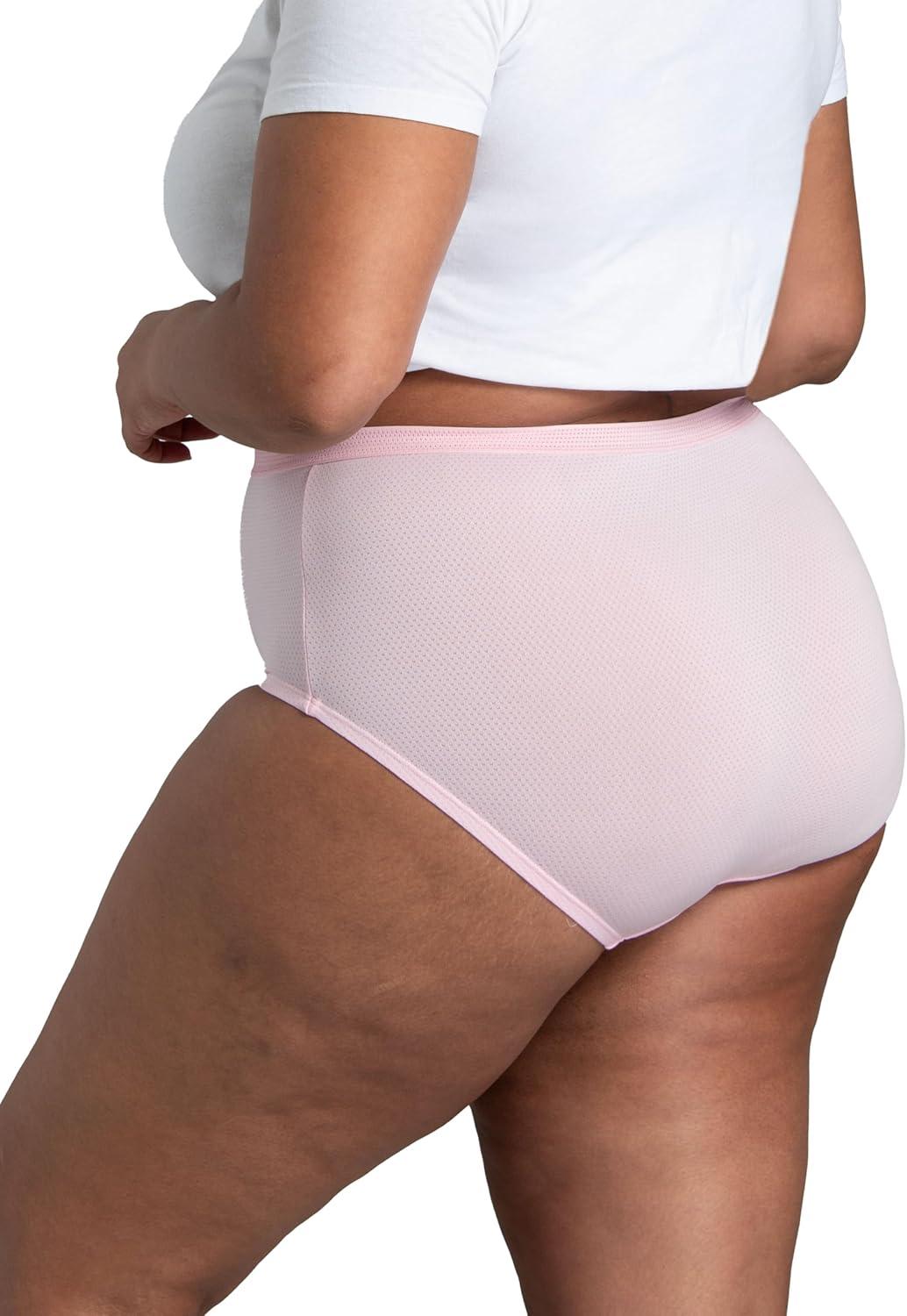 imageFruit of the Loom Womens Plus Size Underwear Briefs Fit for Me Designed to Fit Your CurvesBrief Micro Mesh Colors May Vary