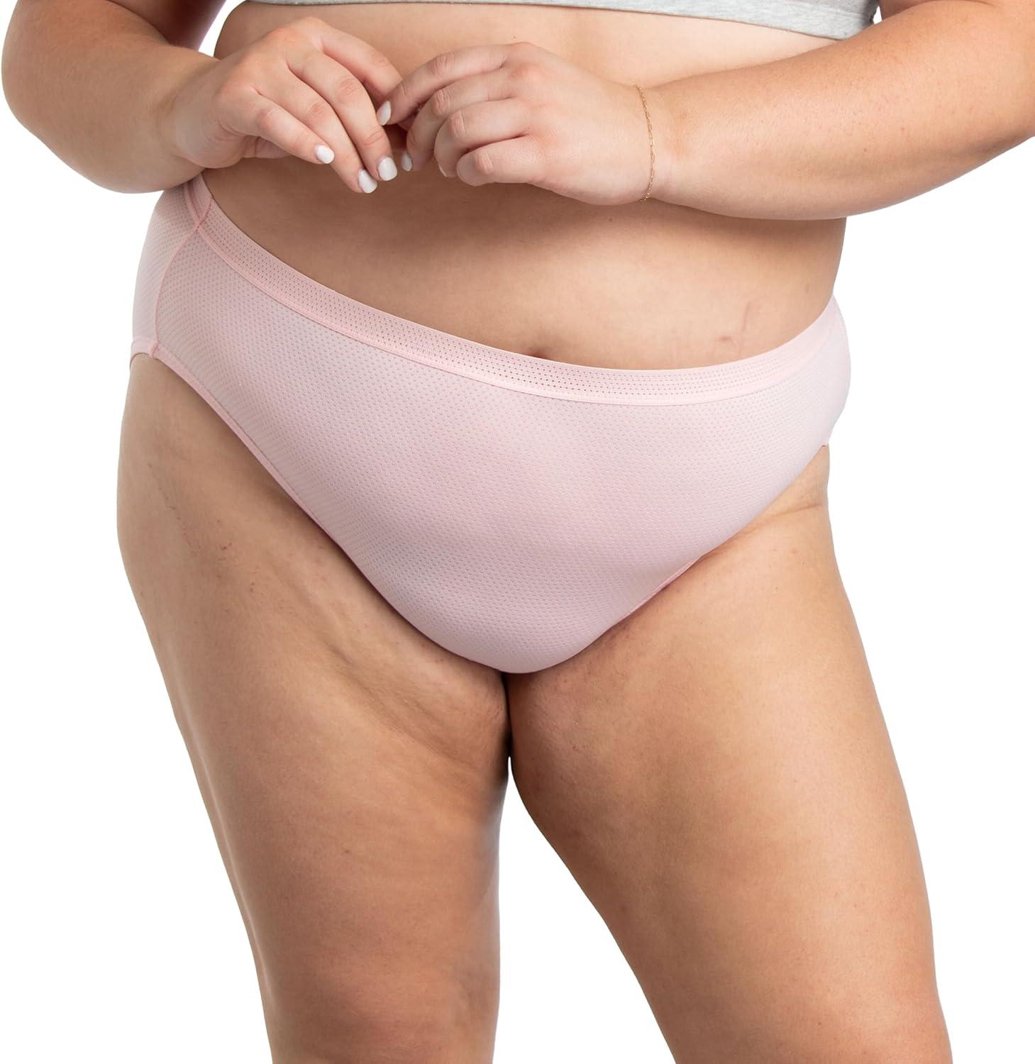 imageFruit of the Loom Womens Plus Size Underwear Briefs Fit for Me Designed to Fit Your CurvesHi Cut Micro Mesh Colors May Vary