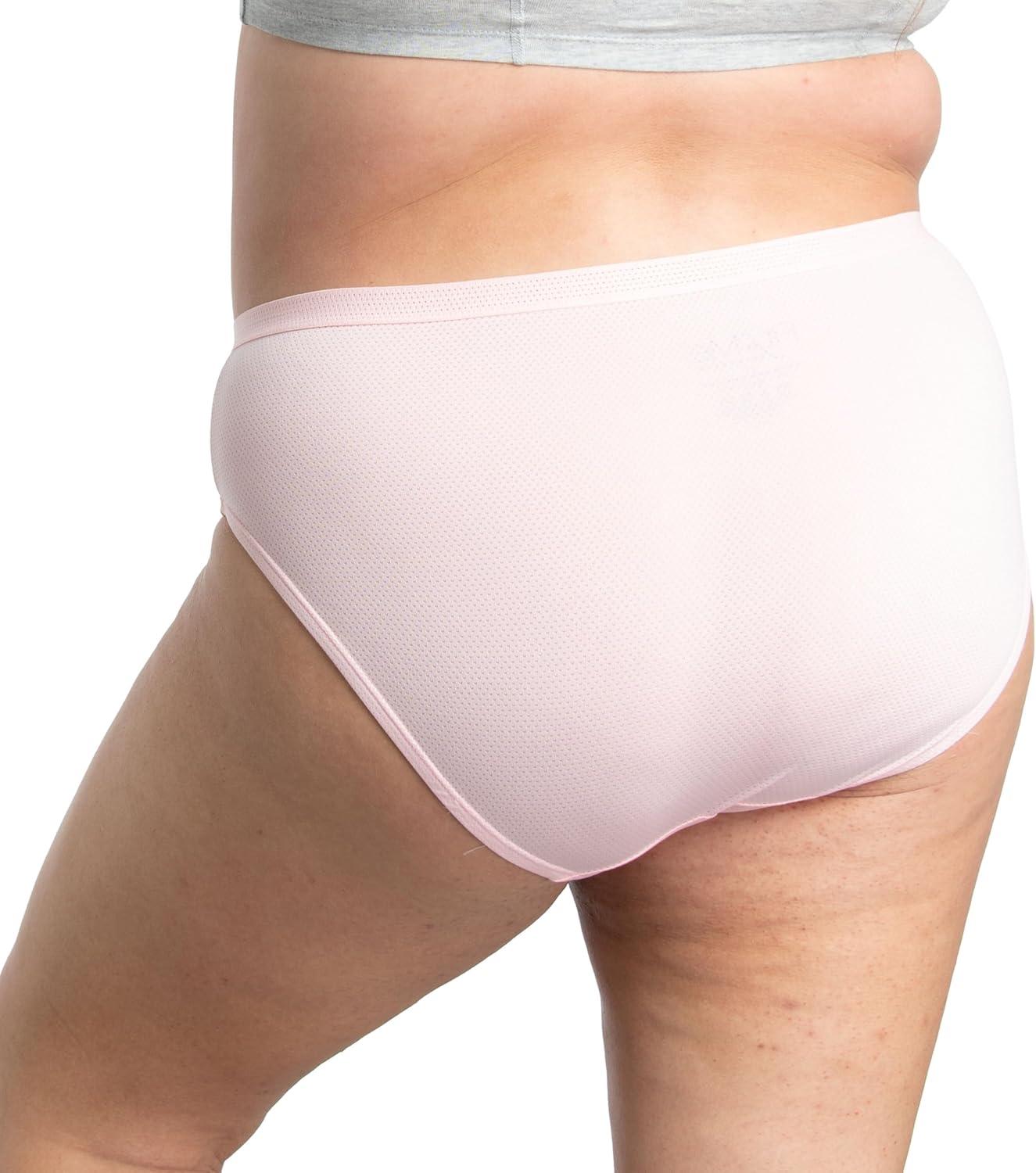 imageFruit of the Loom Womens Plus Size Underwear Briefs Fit for Me Designed to Fit Your CurvesHi Cut Micro Mesh Colors May Vary