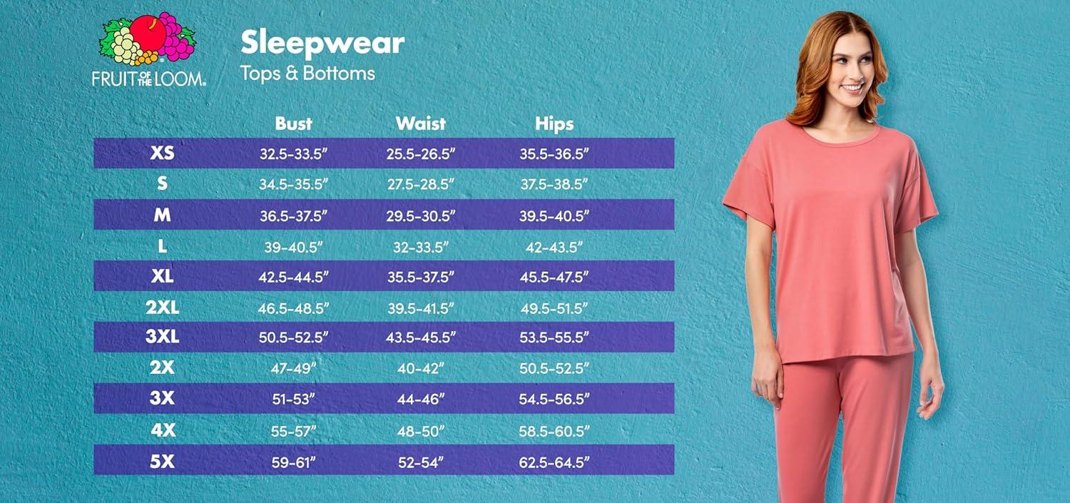 imageFruit of the Loom Womens Waffle VNeck TopNavyStarry Snowflakes