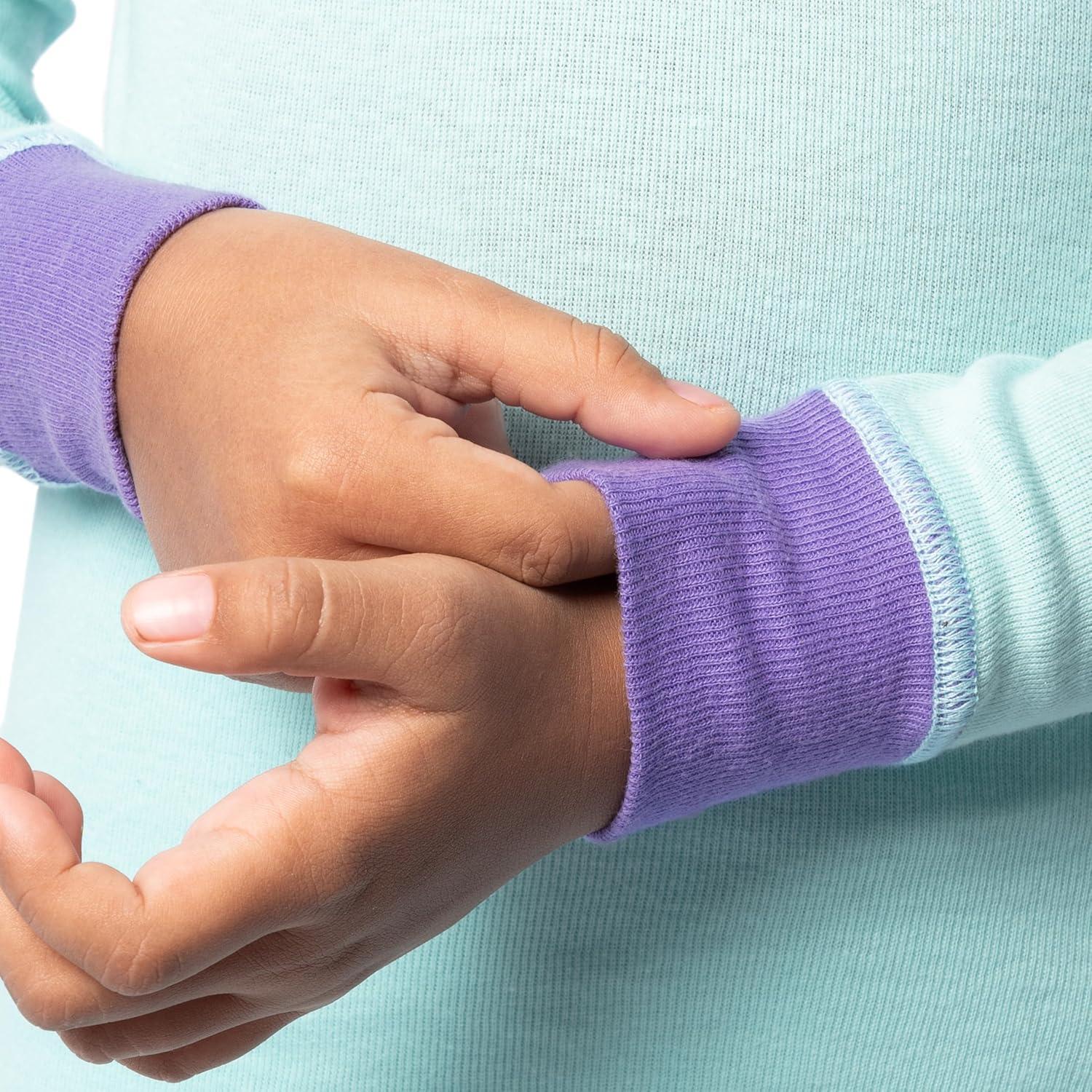 imageFruit of the Loom girls 4piece Tight Fit Pajama SetDahlia Purple