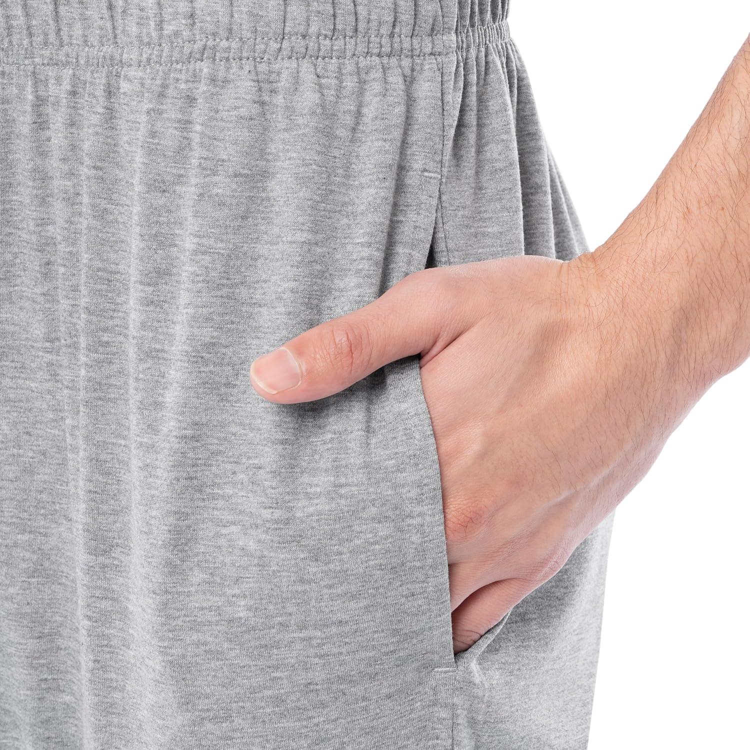 imageFruit of the Loom mens 360 Stretch Crewneck Top and Jogger Pant Sleep Pajama SetGrey Heather