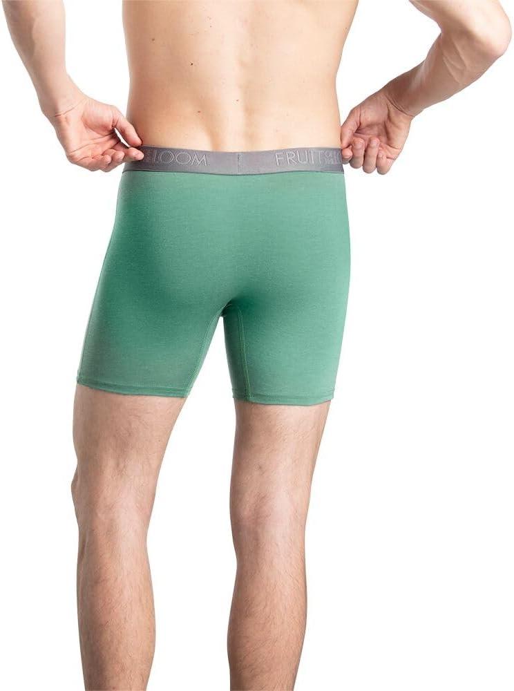 imageFruit of the Loom mens 4way Stretch Boxer Briefs Lightweight ampamp Moisture Wicking Underwear Long Leg Regular Leg ampamp TrunkRegular Leg Cool Soft Colors May Vary