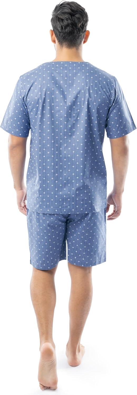 imageFruit of the Loom mens Broadcloth Short Sleeve Pajama SetMedium Blue