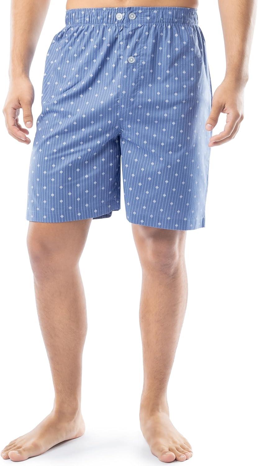 imageFruit of the Loom mens Broadcloth Short Sleeve Pajama SetMedium Blue