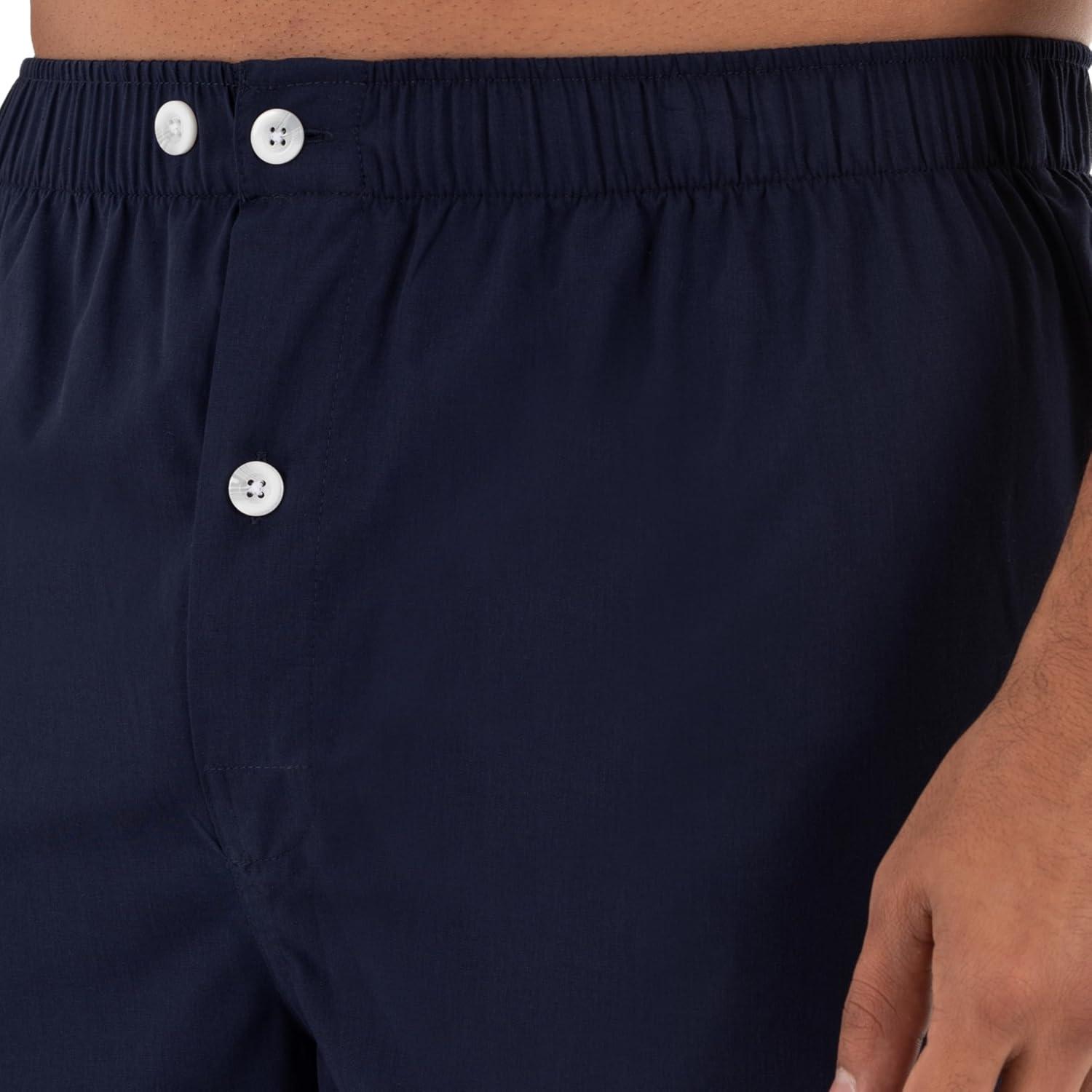 imageFruit of the Loom mens Broadcloth Short Sleeve Pajama SetNavy