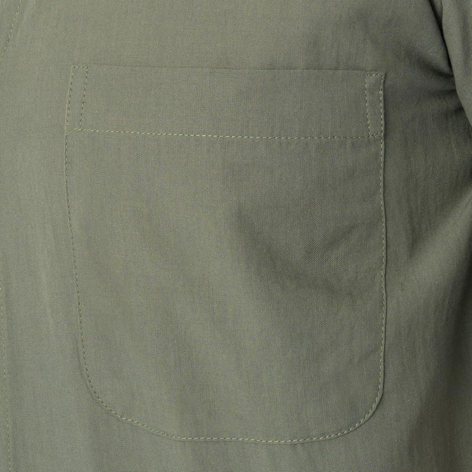 imageFruit of the Loom mens Broadcloth Short Sleeve Top and Long Pants Pajama SetGreen