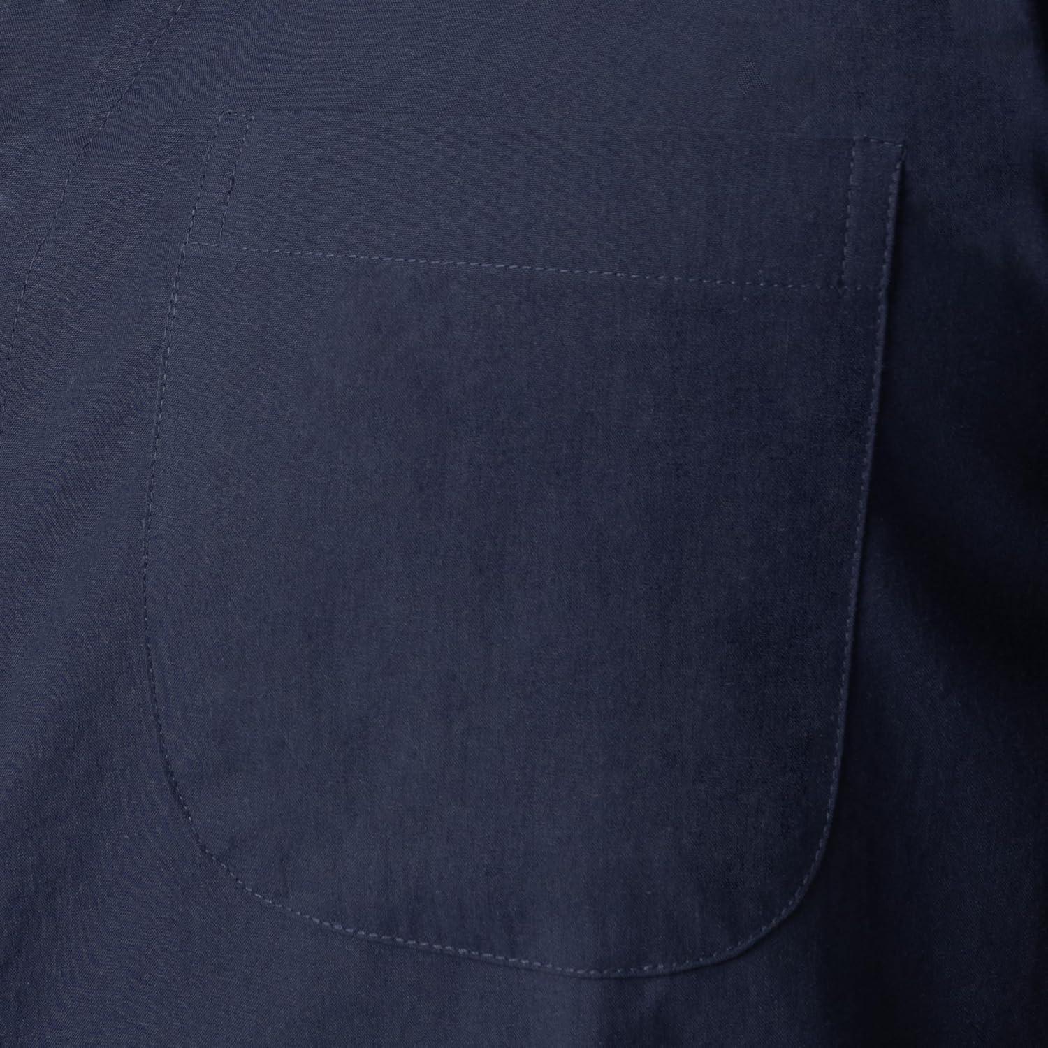 imageFruit of the Loom mens Broadcloth Short Sleeve Top and Long Pants Pajama SetNavy Blue