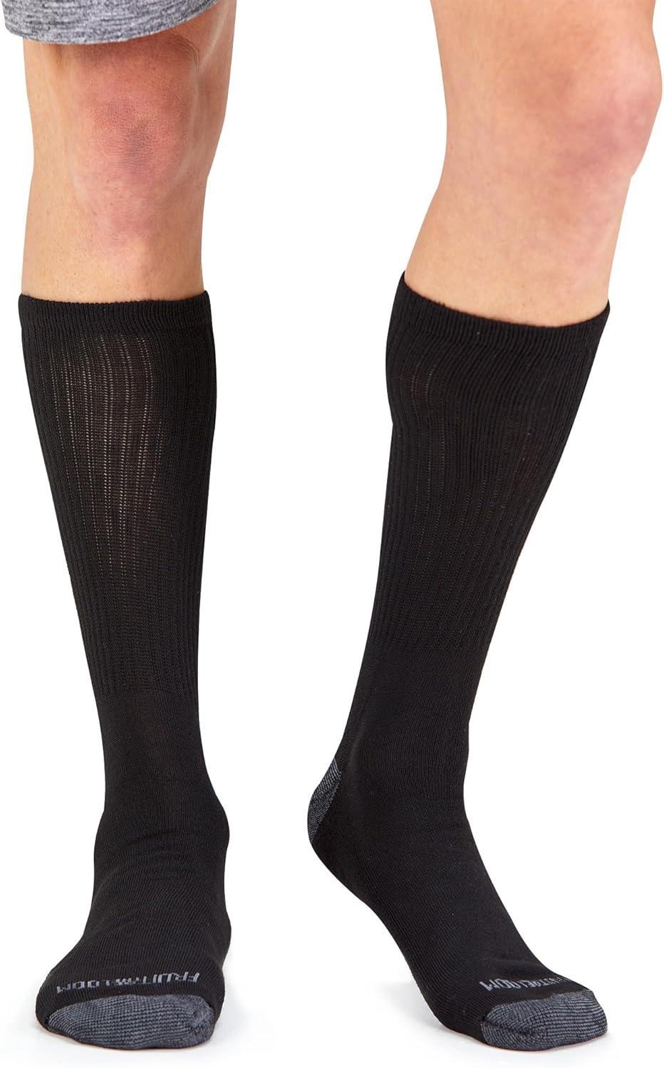 imageFruit of the Loom mens Dual Defense Crew Socks 12 PackBlack