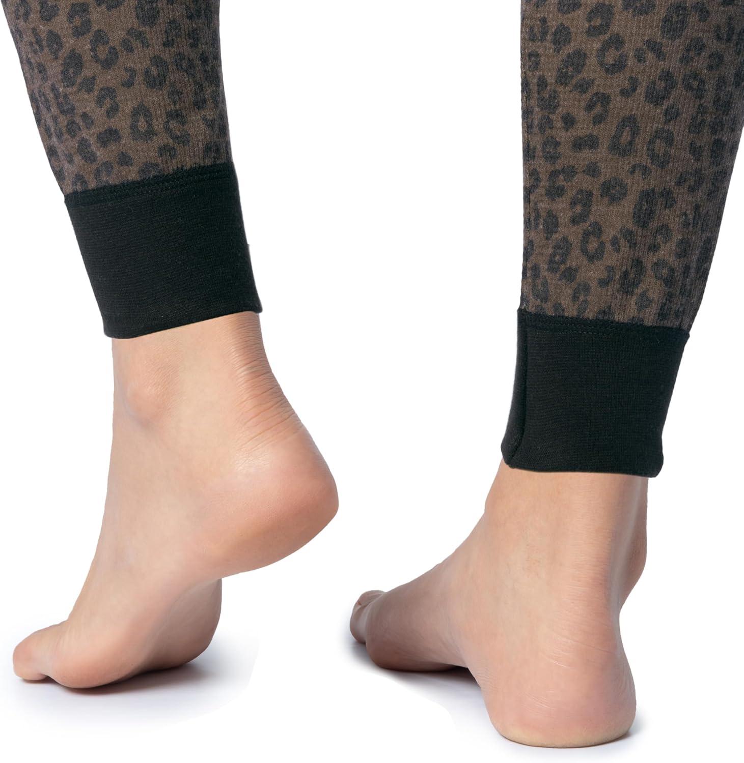 imageFruit of the Loom womens Micro Waffle Premium Thermal SetCheetah Print