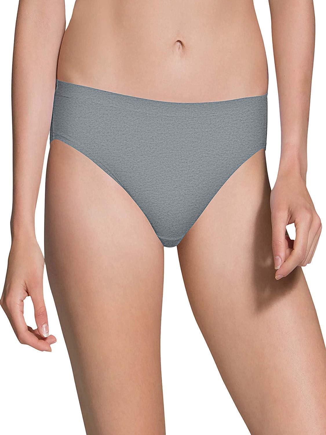 imageFruit of the Loom womens Womens Beyondsoft Underwear Super Soft Designed With Comfort in Mind Available in Plus SizeBikini Cotton Blend 6 Pack Heather Grey