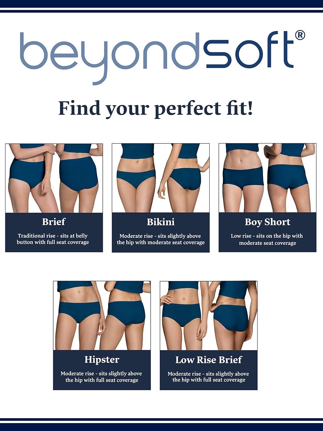 imageFruit of the Loom womens Womens Beyondsoft Underwear Super Soft Designed With Comfort in Mind Available in Plus SizePlus Size Brief Cotton Blend 10 Pack TealPinkBlack