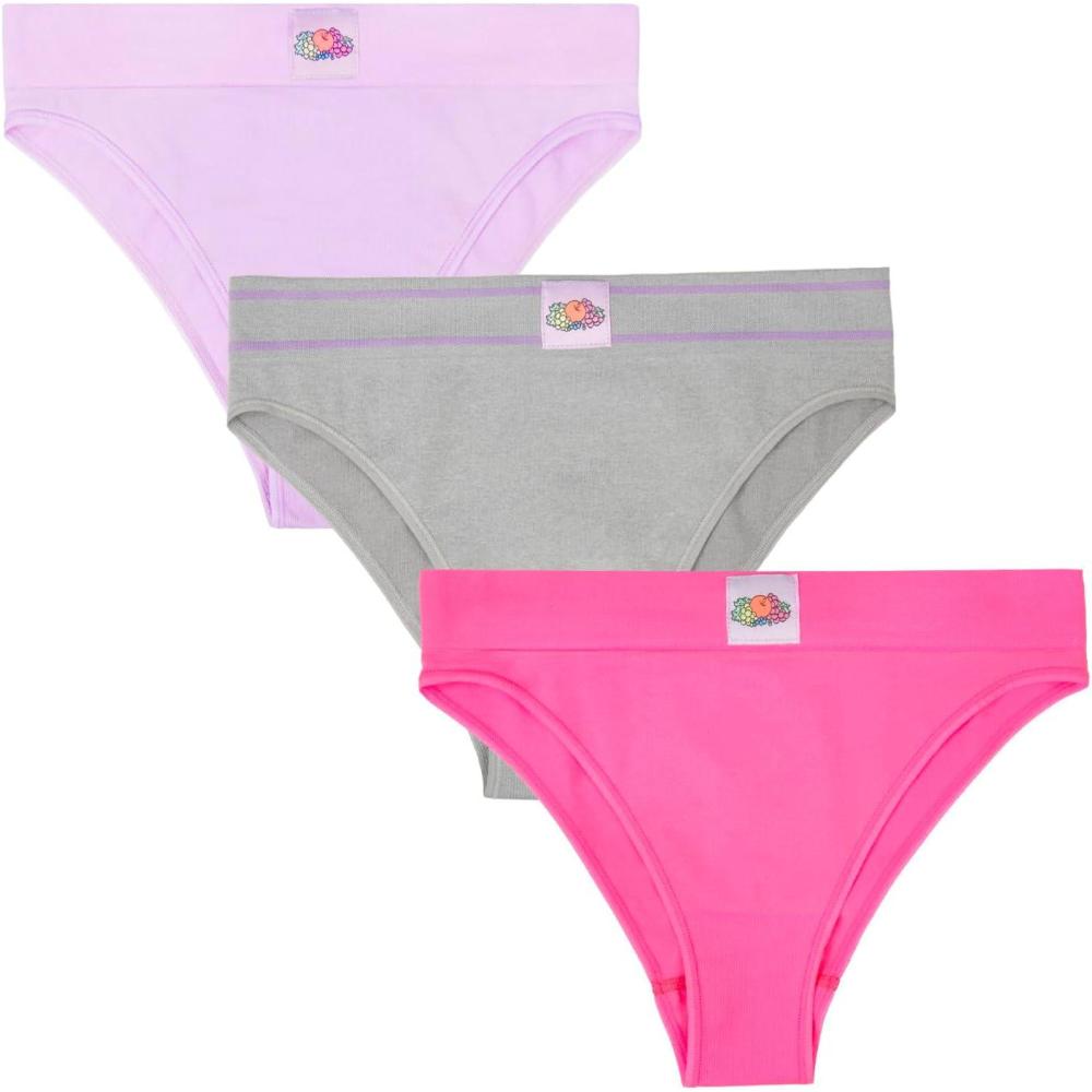 imageFruit of the Loom A Fresh Collection Riding High Seamless Bikini Panty 3 PackSugar PlumGreyStellar Orchid