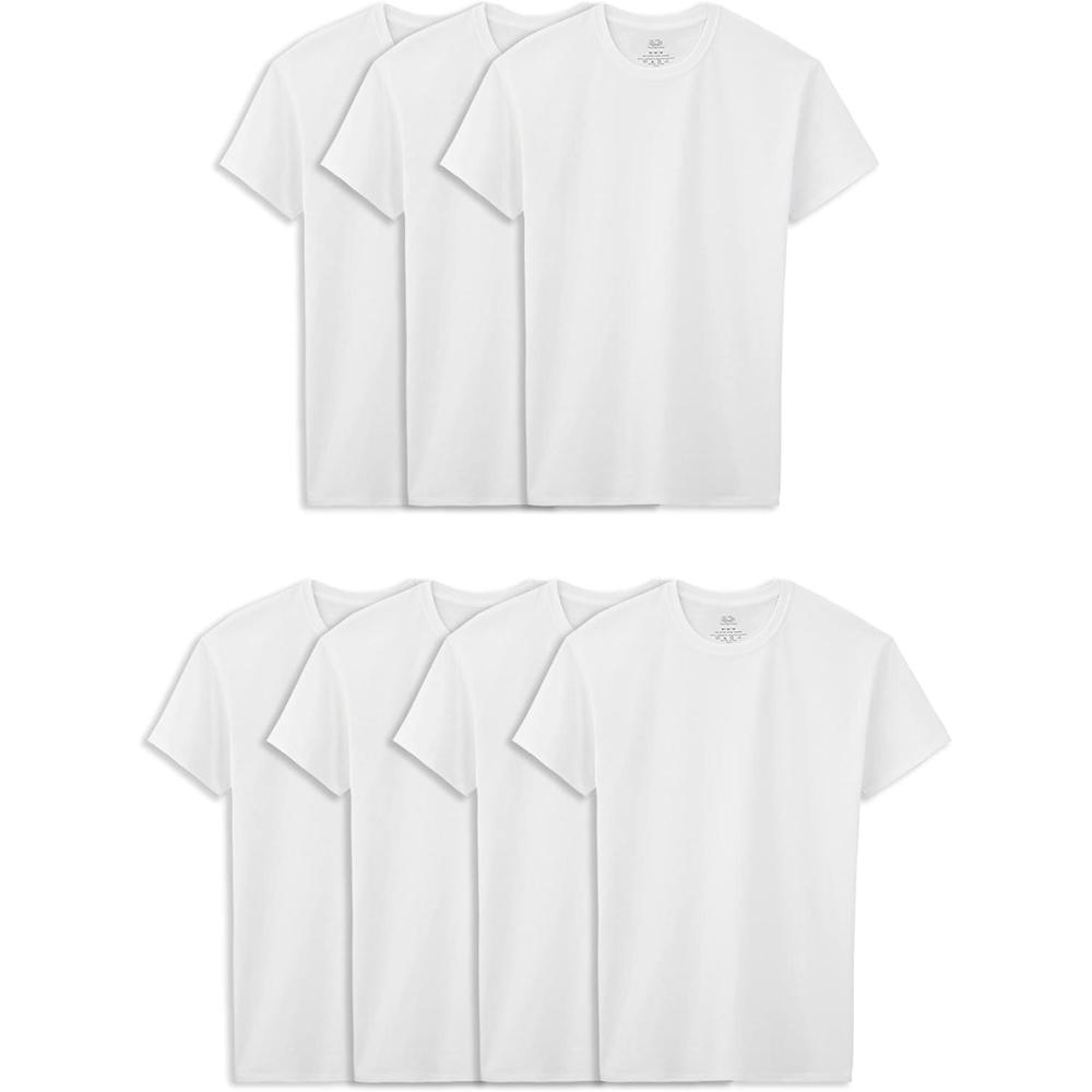 imageFruit of the Loom Boys Eversoft Cotton Undershirts T Shirts ampamp Tank TopsT Shirt Boys 7 Pack White