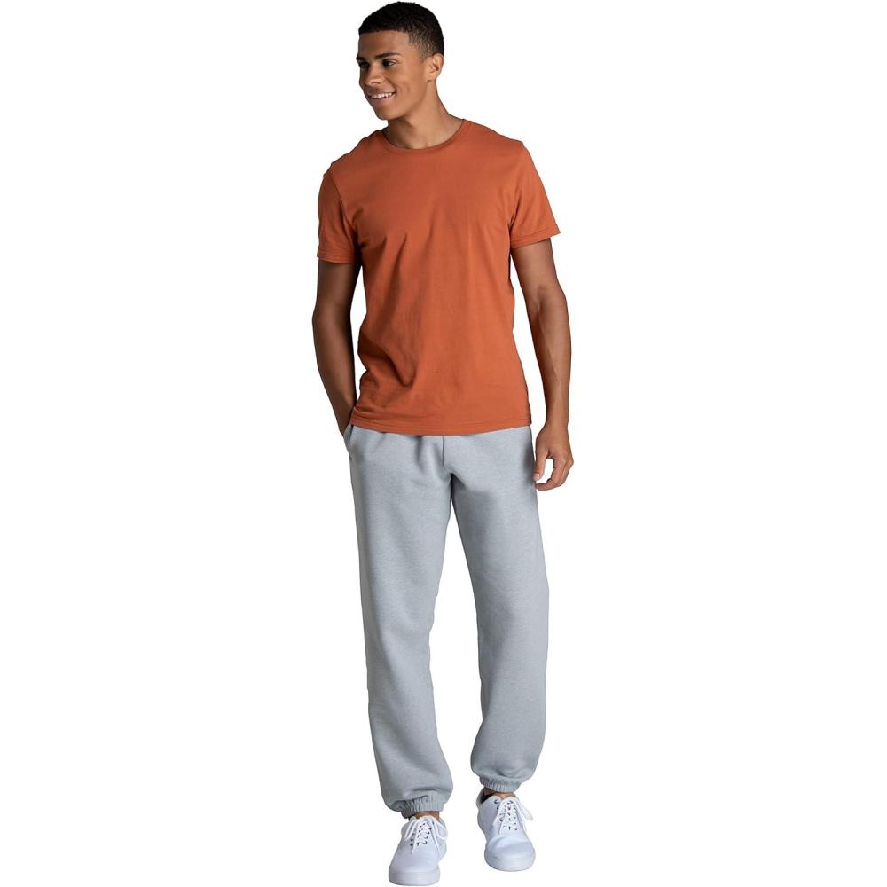 imageFruit of the Loom Eversoft Fleece Elastic Bottom Sweatpants with Pockets Relaxed Fit Moisture Wicking BreathableMineral Grey Heather