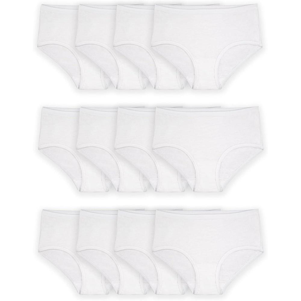imageFruit of the Loom Girls Cotton Brief Underwear MultipacksBrief  12 Pack  White